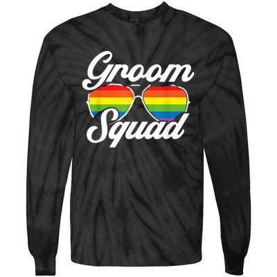 Gay Groom Squad LGBT Wedding Ceremony Bachelor Party Tie-Dye Long Sleeve Shirt