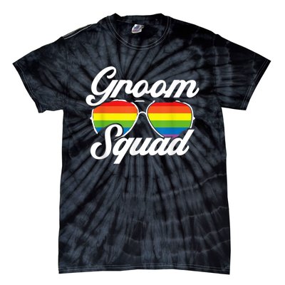 Gay Groom Squad LGBT Wedding Ceremony Bachelor Party Tie-Dye T-Shirt