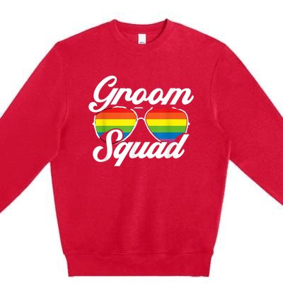 Gay Groom Squad LGBT Wedding Ceremony Bachelor Party Premium Crewneck Sweatshirt