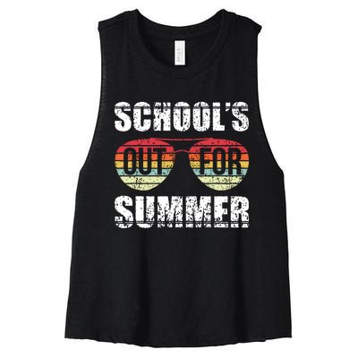 Graduation Gift Schools Out For Summer Students Teacher Women's Racerback Cropped Tank