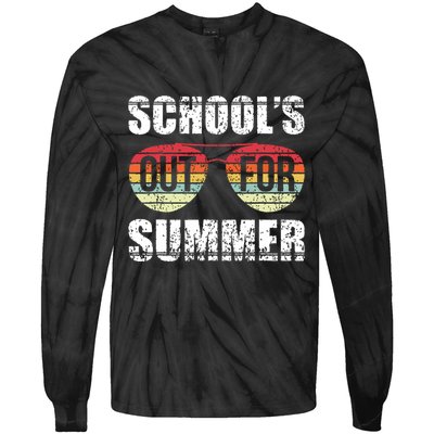 Graduation Gift Schools Out For Summer Students Teacher Tie-Dye Long Sleeve Shirt