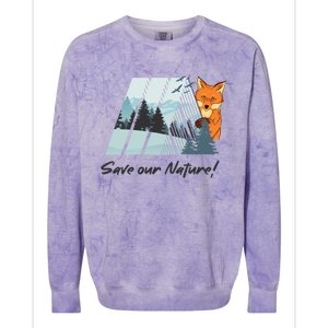 Go Green! Save The Earth Save Our Nature! Gift Colorblast Crewneck Sweatshirt