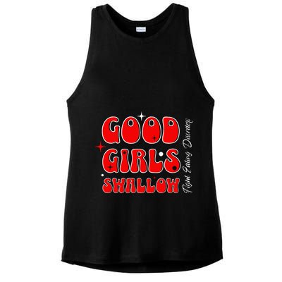 Good Girl Swallow Fight Eating Disorders Recovery Warrior Ladies PosiCharge Tri-Blend Wicking Tank