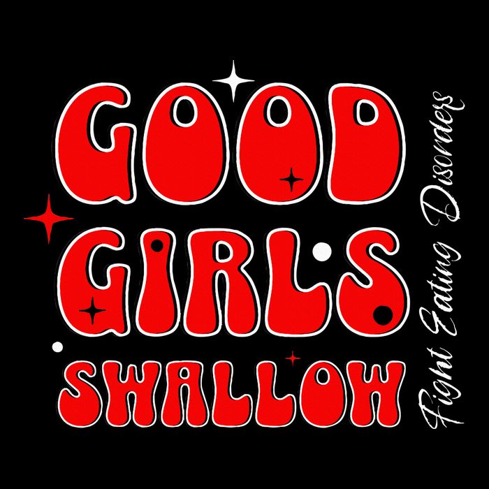 Good Girl Swallow Fight Eating Disorders Recovery Warrior Flat Bill Trucker Hat