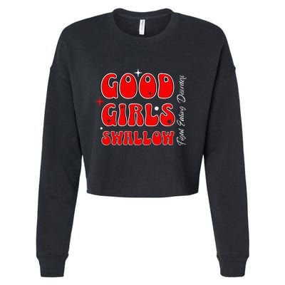 Good Girl Swallow Fight Eating Disorders Recovery Warrior Cropped Pullover Crew