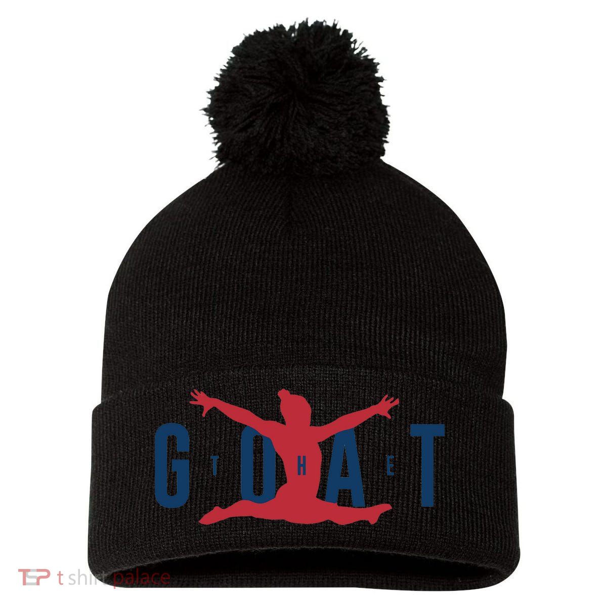 Gymnastics Goat Simone Biles 2024 Pom Pom 12in Knit Beanie