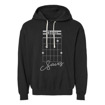 Guitar Gsus Saves Funny Christian Guitarist Garment-Dyed Fleece Hoodie