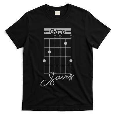 Guitar Gsus Saves Funny Christian Guitarist T-Shirt