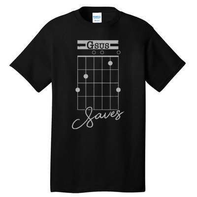 Guitar Gsus Saves Funny Christian Guitarist Tall T-Shirt