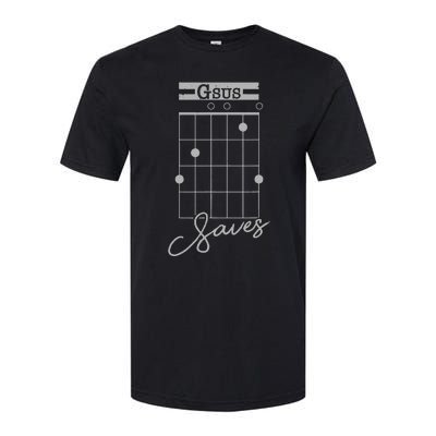 Guitar Gsus Saves Funny Christian Guitarist Softstyle CVC T-Shirt