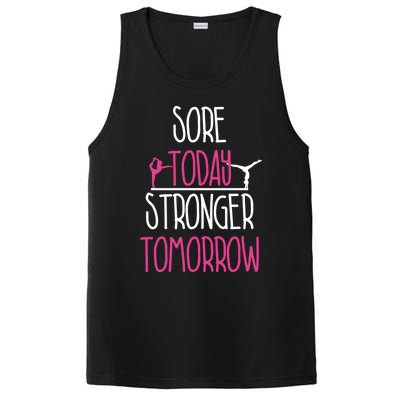 Gymnast Gift Sore Today Stronger Tomorrow Funny Gymnastics Gift PosiCharge Competitor Tank