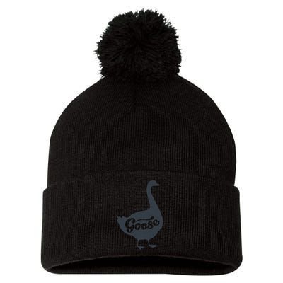 Grey Goose Simple Distress Pom Pom 12in Knit Beanie