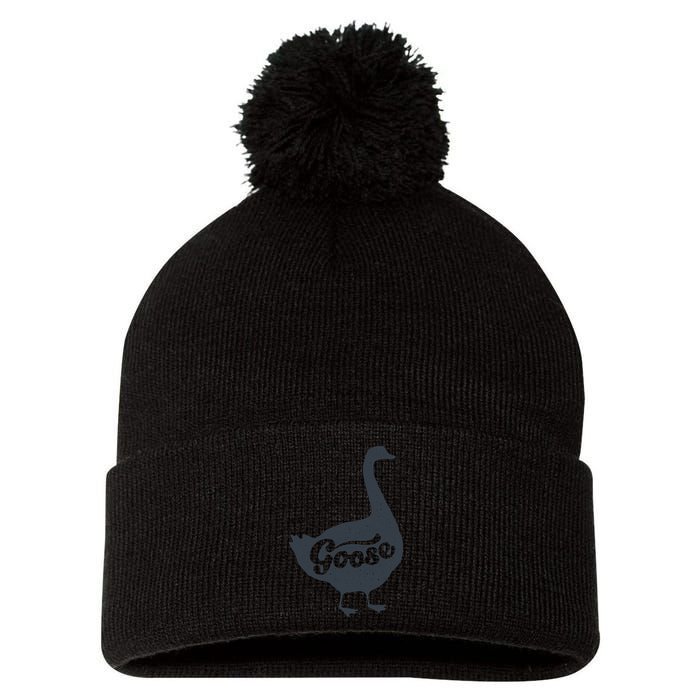 Grey Goose Simple Distress Pom Pom 12in Knit Beanie