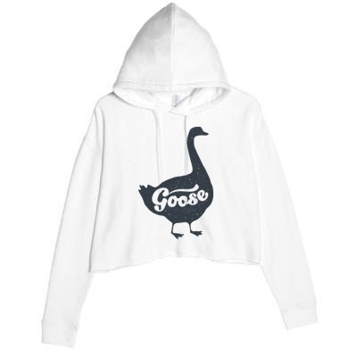Grey Goose Simple Distress Crop Fleece Hoodie