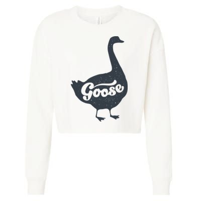 Grey Goose Simple Distress Cropped Pullover Crew