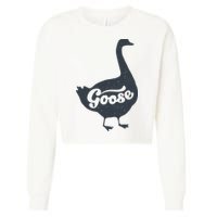 Grey Goose Simple Distress Cropped Pullover Crew