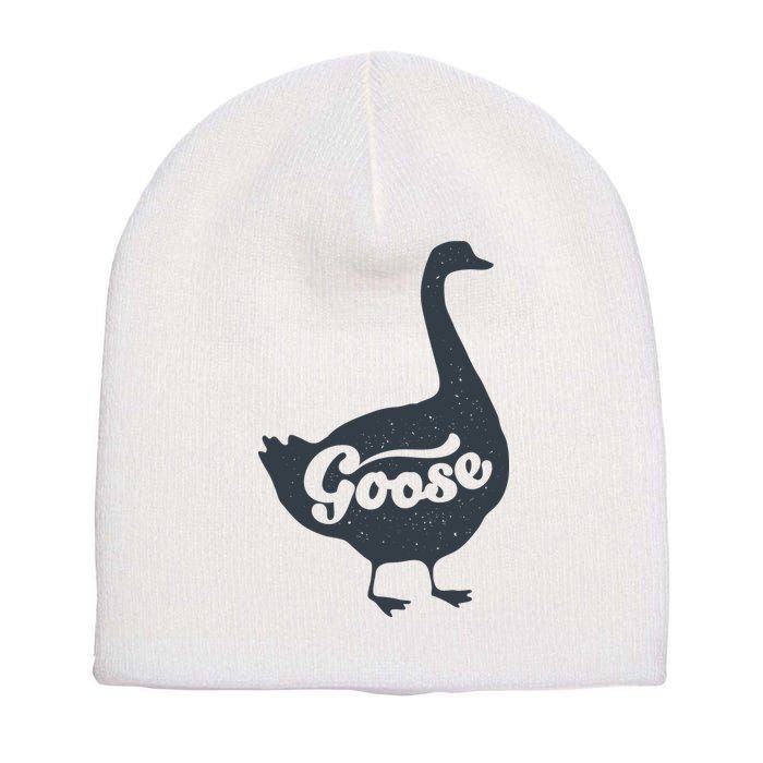 Grey Goose Simple Distress Short Acrylic Beanie