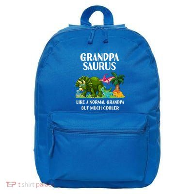 Grandpasaurus Grandpa Saurus Dinosaur Christmas FatherS Day Cute Gift 16 in Basic Backpack
