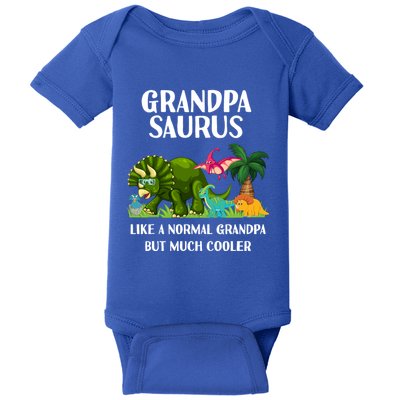 Grandpasaurus Grandpa Saurus Dinosaur Christmas FatherS Day Cute Gift Baby Bodysuit