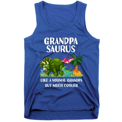 Grandpasaurus Grandpa Saurus Dinosaur Christmas FatherS Day Cute Gift Tank Top