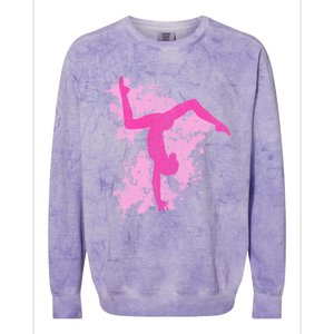 Gymnastics Gymnast Splatter Gift Colorblast Crewneck Sweatshirt