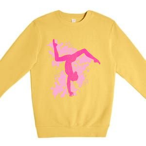 Gymnastics Gymnast Splatter Gift Premium Crewneck Sweatshirt