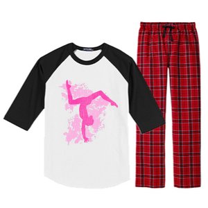 Gymnastics Gymnast Splatter Gift Raglan Sleeve Pajama Set