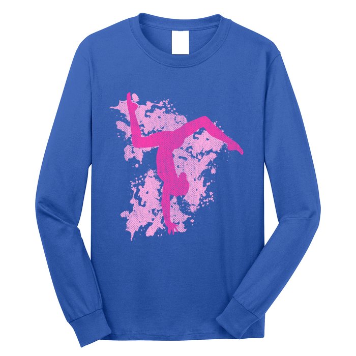 Gymnastics Gymnast Splatter Gift Long Sleeve Shirt