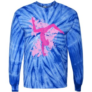 Gymnastics Gymnast Splatter Gift Tie-Dye Long Sleeve Shirt