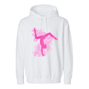 Gymnastics Gymnast Splatter Gift Garment-Dyed Fleece Hoodie