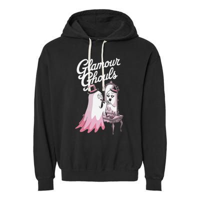 Glamour Ghouls Spooky Fashion For Halloween Lovers Garment-Dyed Fleece Hoodie