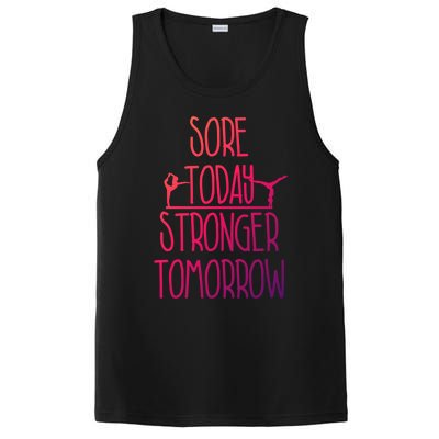 Gymnast Gift Sore Today Stronger Tomorrow Funny Gymnastics Gift PosiCharge Competitor Tank