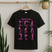Gymnastics God Says I Am Bible Verse Gymnast Christian Jesus T-Shirt