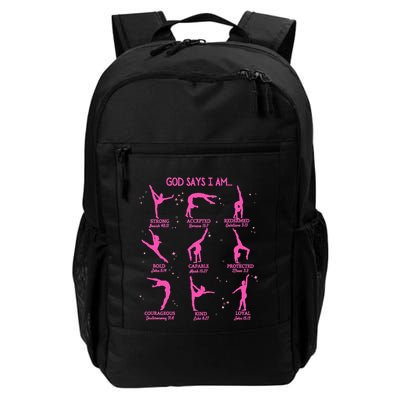 Gymnastics God Says I Am Bible Verse Gymnast Christian Jesus Backpack