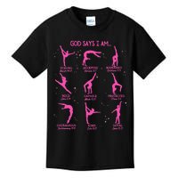 Gymnastics God Says I Am Bible Verse Gymnast Christian Jesus Kids T-Shirt