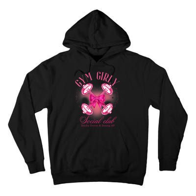 Gym Girly Social Club Retro Vintage Trendy Designs Tall Hoodie