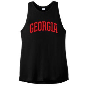 Georgia Georgia Sports Collegestyle T Ga Ladies PosiCharge Tri-Blend Wicking Tank