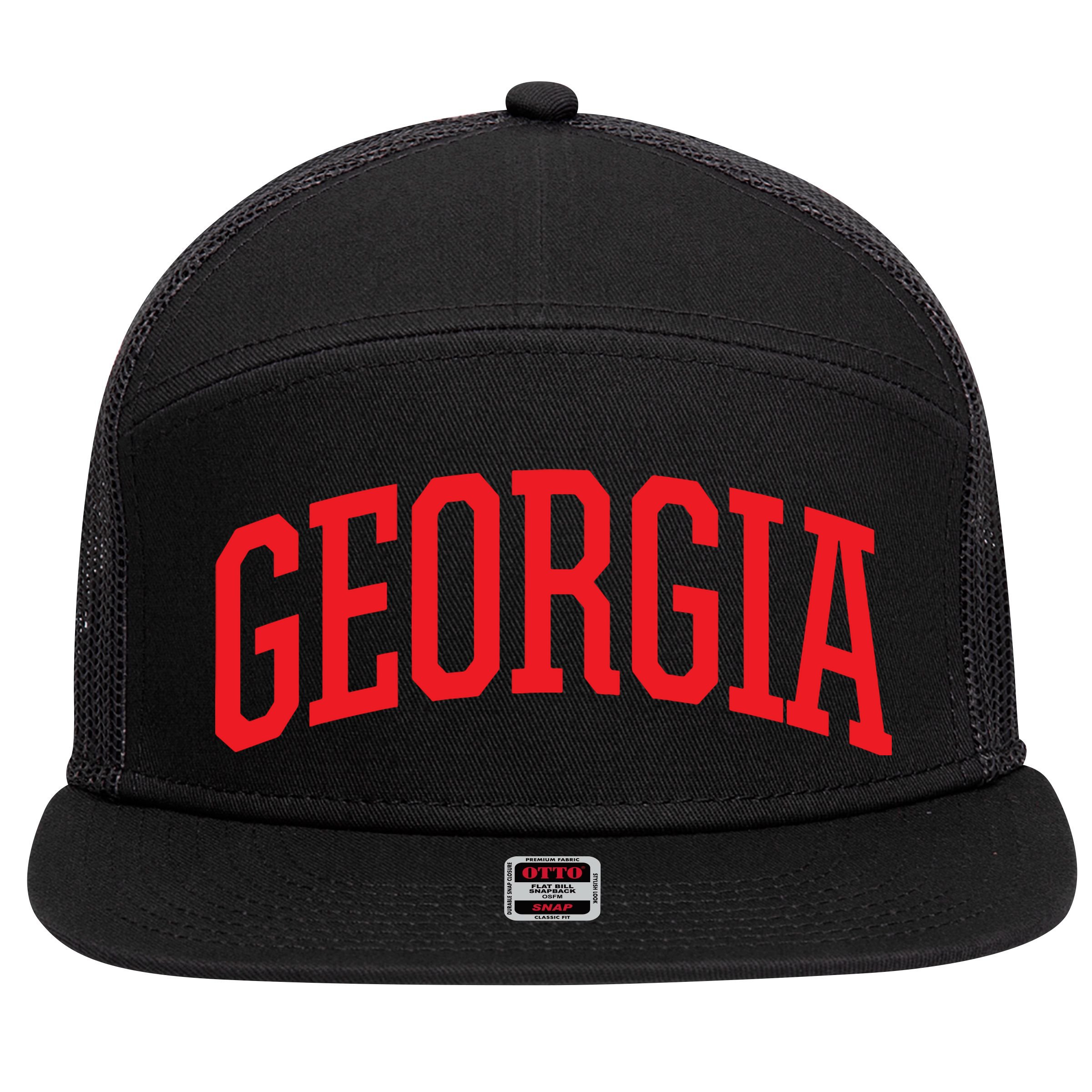 Georgia Georgia Sports Collegestyle T Ga 7 Panel Mesh Trucker Snapback Hat