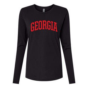 Georgia Georgia Sports Collegestyle T Ga Womens Cotton Relaxed Long Sleeve T-Shirt