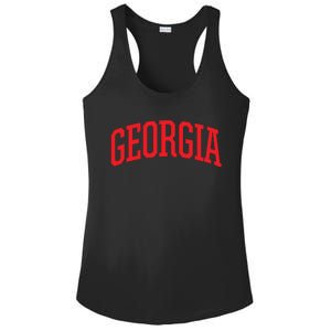 Georgia Georgia Sports Collegestyle T Ga Ladies PosiCharge Competitor Racerback Tank