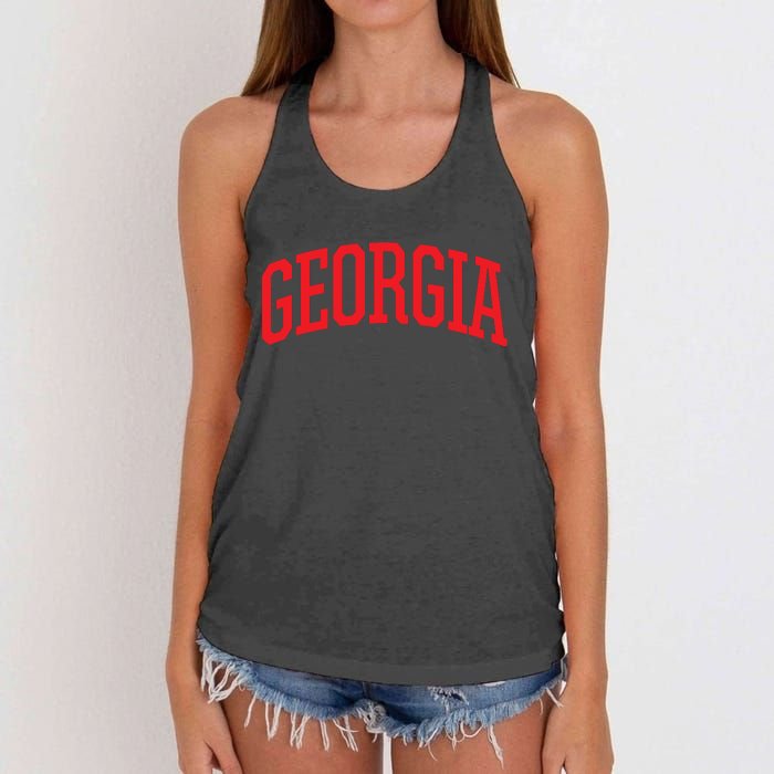 Georgia Georgia Sports Collegestyle T Ga Women's Knotted Racerback Tank