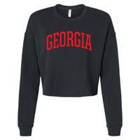 Georgia Georgia Sports Collegestyle T Ga Cropped Pullover Crew