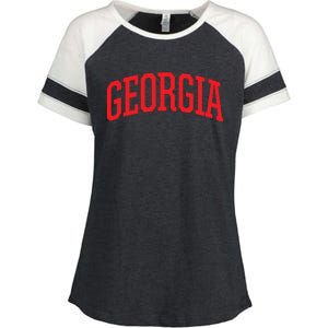 Georgia Georgia Sports Collegestyle T Ga Enza Ladies Jersey Colorblock Tee