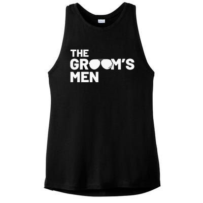 Groomsmen Groom Squat Men Bachelor Supplies Party Wedding Ladies PosiCharge Tri-Blend Wicking Tank