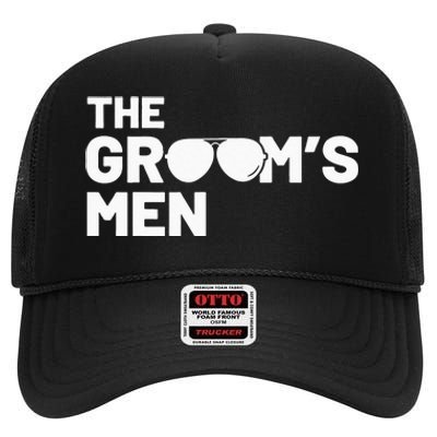 Groomsmen Groom Squat Men Bachelor Supplies Party Wedding High Crown Mesh Back Trucker Hat