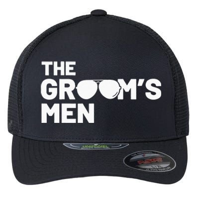 Groomsmen Groom Squat Men Bachelor Supplies Party Wedding Flexfit Unipanel Trucker Cap