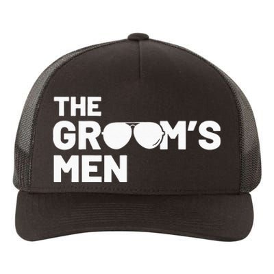 Groomsmen Groom Squat Men Bachelor Supplies Party Wedding Yupoong Adult 5-Panel Trucker Hat