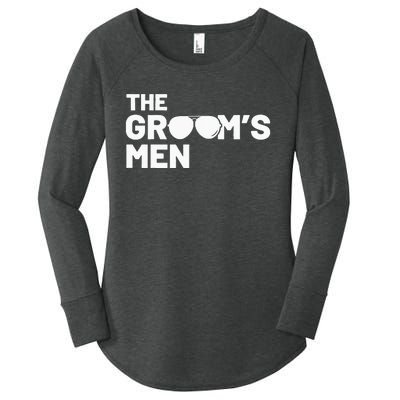 Groomsmen Groom Squat Men Bachelor Supplies Party Wedding Women's Perfect Tri Tunic Long Sleeve Shirt