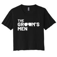 Groomsmen Groom Squat Men Bachelor Supplies Party Wedding Women's Crop Top Tee