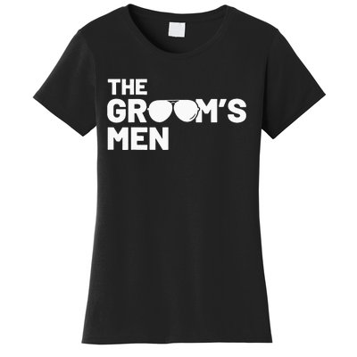 Groomsmen Groom Squat Men Bachelor Supplies Party Wedding Women's T-Shirt